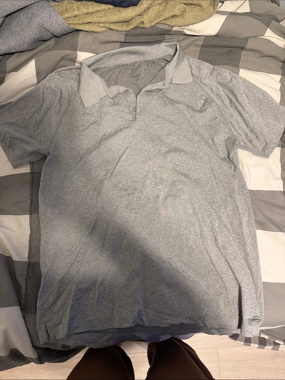 Fabletics Men's Light Gray Polo Shirt